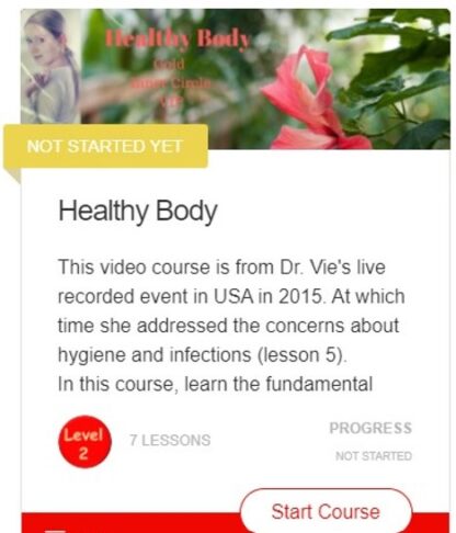 Healthy body course with Dr Vie Academy